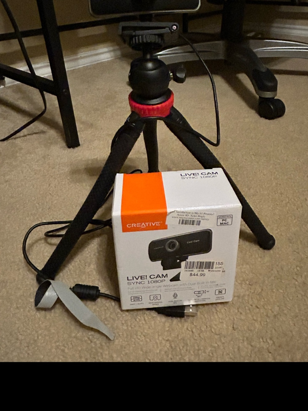 Creative Live! Cam Sync 1080P Webcam - Black